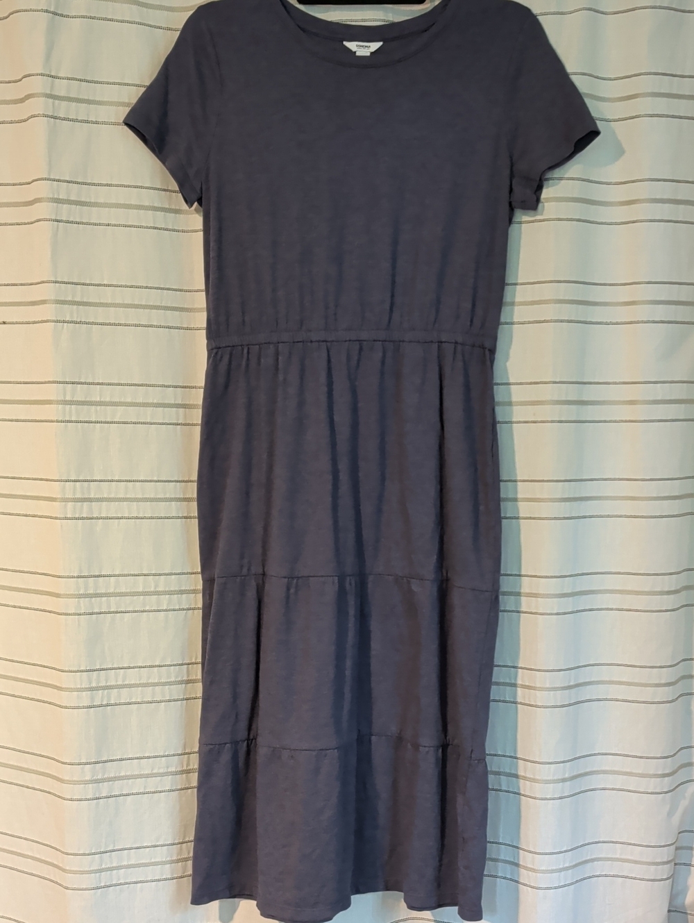 Sonoma Short Sleeve Tiered Midi Dress - Slate Blue
